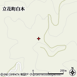 福岡県八女市立花町白木3060-12周辺の地図