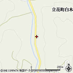 福岡県八女市立花町白木3123周辺の地図
