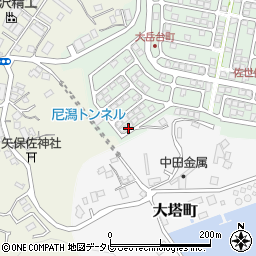長崎県佐世保市大岳台町1-43周辺の地図