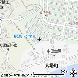 長崎県佐世保市大岳台町1-42周辺の地図