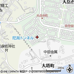 長崎県佐世保市大岳台町1-35周辺の地図