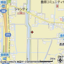 福岡県柳川市大和町豊原周辺の地図