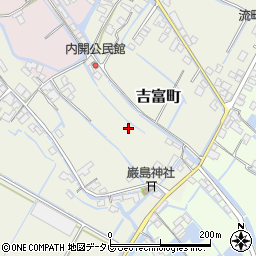 福岡県柳川市吉富町周辺の地図