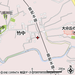 大分県大分市竹中1465周辺の地図