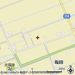 佐賀県杵島郡白石町坂田周辺の地図