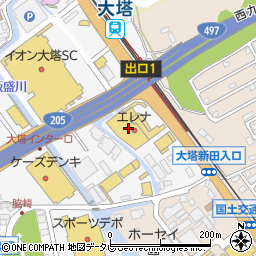 株式会社浦川クリーニング　エレナ大塔店周辺の地図