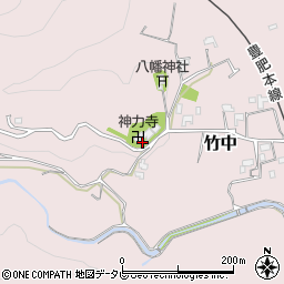 大分県大分市竹中（冬田）周辺の地図