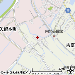 福岡県柳川市矢留本町523周辺の地図