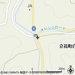 福岡県八女市立花町白木3111-8周辺の地図