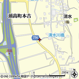 福岡県みやま市瀬高町本吉2046周辺の地図