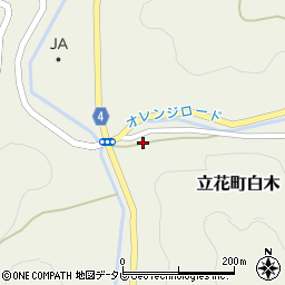 福岡県八女市立花町白木3108周辺の地図