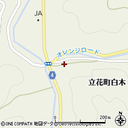 福岡県八女市立花町白木3108周辺の地図