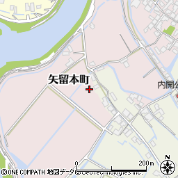 福岡県柳川市矢留本町499周辺の地図