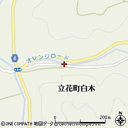 福岡県八女市立花町白木3099周辺の地図