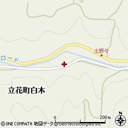 福岡県八女市立花町白木3085-3周辺の地図