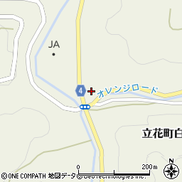 福岡県八女市立花町白木1536周辺の地図