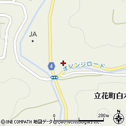 福岡県八女市立花町白木1539周辺の地図