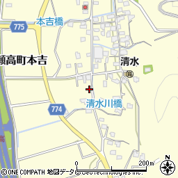 福岡県みやま市瀬高町本吉427-1周辺の地図