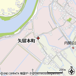 福岡県柳川市矢留本町526周辺の地図