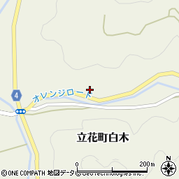 福岡県八女市立花町白木1564周辺の地図