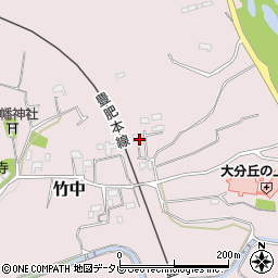 大分県大分市竹中1319周辺の地図
