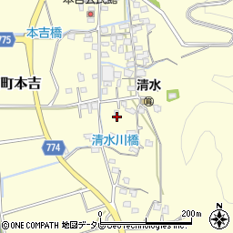 福岡県みやま市瀬高町本吉831周辺の地図
