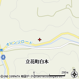 福岡県八女市立花町白木1570周辺の地図