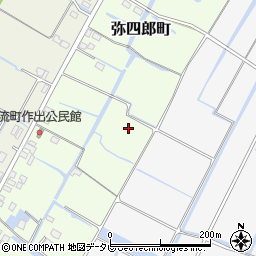 福岡県柳川市弥四郎町周辺の地図