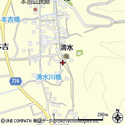 福岡県みやま市瀬高町本吉827周辺の地図