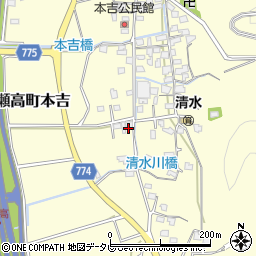 福岡県みやま市瀬高町本吉425周辺の地図