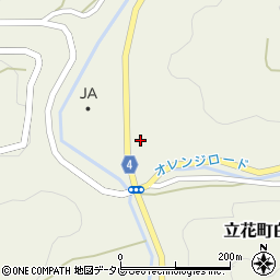 福岡県八女市立花町白木1543-1周辺の地図