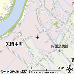 福岡県柳川市矢留本町527周辺の地図