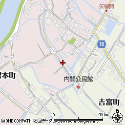 福岡県柳川市矢留本町536周辺の地図