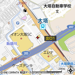 九州ワーク株式会社　大塔店周辺の地図