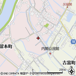 福岡県柳川市矢留本町500周辺の地図