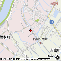 福岡県柳川市矢留本町500周辺の地図