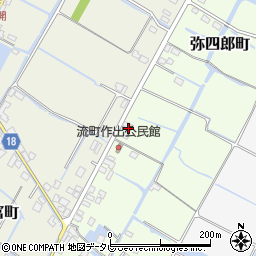 福岡県柳川市弥四郎町329周辺の地図