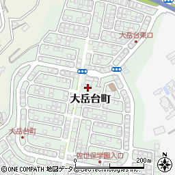 長崎県佐世保市大岳台町周辺の地図