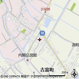 福岡県柳川市吉富町424-1周辺の地図