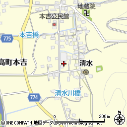 福岡県みやま市瀬高町本吉848周辺の地図
