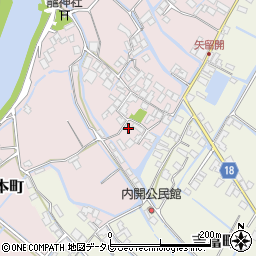 福岡県柳川市矢留本町492周辺の地図