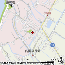 福岡県柳川市矢留本町483周辺の地図