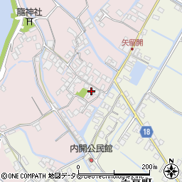 福岡県柳川市矢留本町485周辺の地図