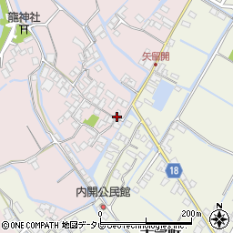福岡県柳川市矢留本町479周辺の地図
