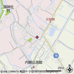 福岡県柳川市矢留本町478周辺の地図
