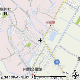 福岡県柳川市矢留本町473周辺の地図