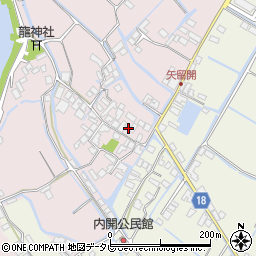 福岡県柳川市矢留本町470周辺の地図