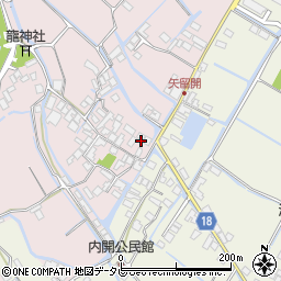 福岡県柳川市矢留本町476周辺の地図