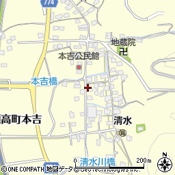 福岡県みやま市瀬高町本吉855周辺の地図