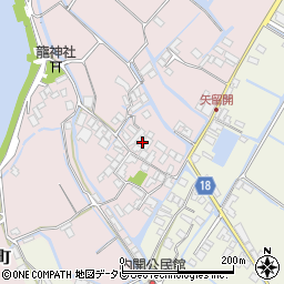 福岡県柳川市矢留本町461周辺の地図